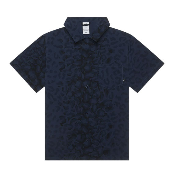 Nike Sb Bowler Short Sleeve Button Up Midnight Navy Medium Polyester