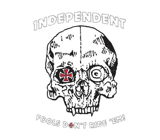 Independent Fools Don't Ride Em 3.5" Sticker