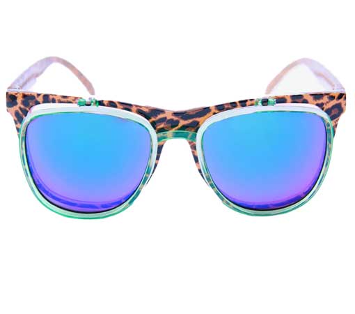 Happy Hour Sunglass Flip Ups - Leopard Pajama Party