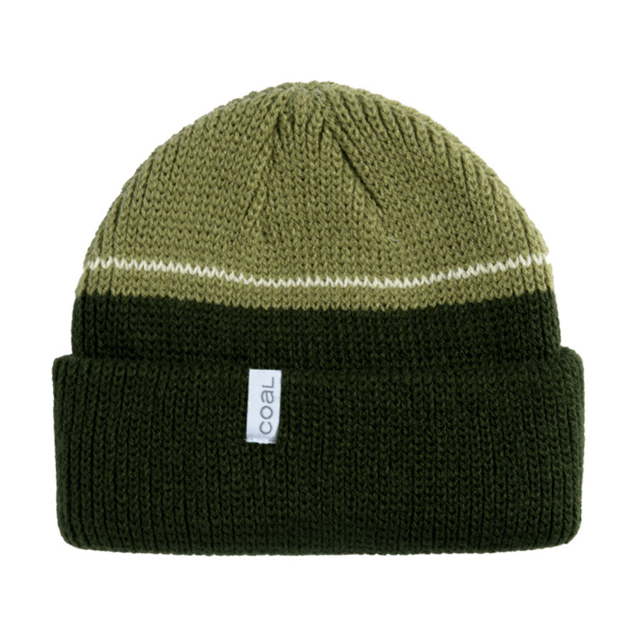 Coal Frena Beanie Olive Blocked Stripe 2025