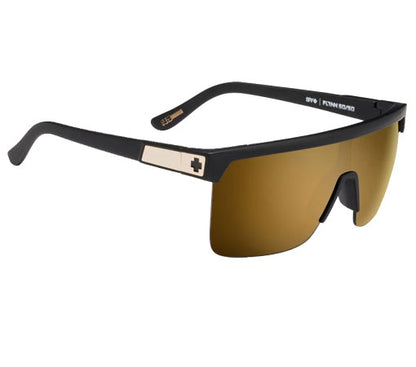 SPY Flynn 5050 25 Anniv Matte Black Gold - HD Plus Bronze with Gold Spectra Mirror