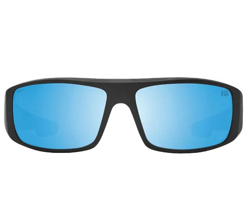 SPY Logan Matte Black - Happy Boost Polar Ice Blue Mirror