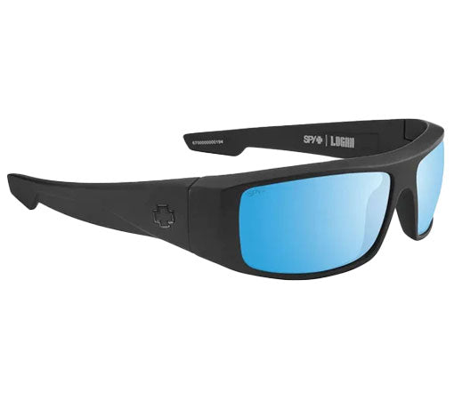 SPY Logan Matte Black - Happy Boost Polar Ice Blue Mirror