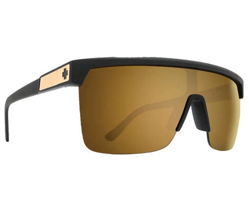 SPY Flynn 5050 25 Anniv Matte Black Gold - HD Plus Bronze with Gold Spectra Mirror