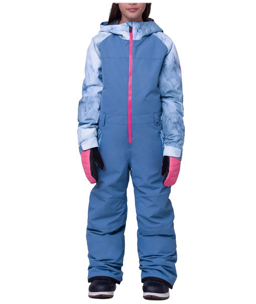 686 Kids' Shine Ins One Piece Steel Blue Colorblock 2024