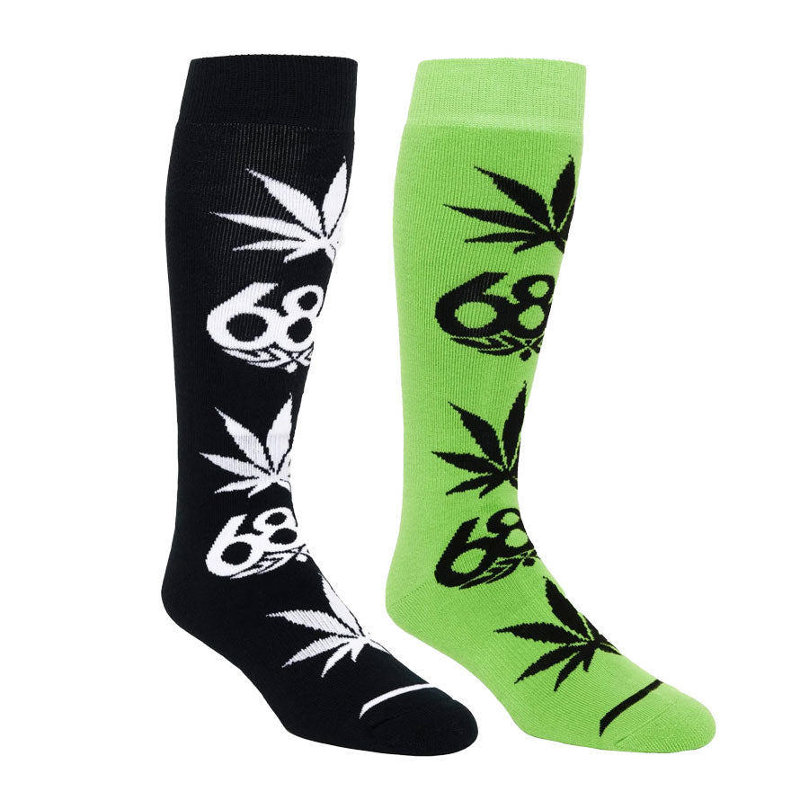 686 Men's HUF Plantlife 2-Pack Snowboard Sock LTD 2025