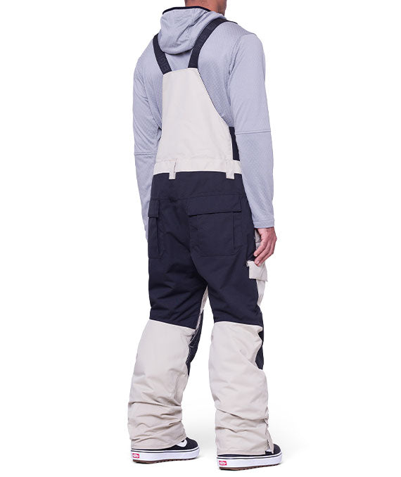 686 Men's Hot Lap Insulated Bib Pant Putty Colorblock 2024