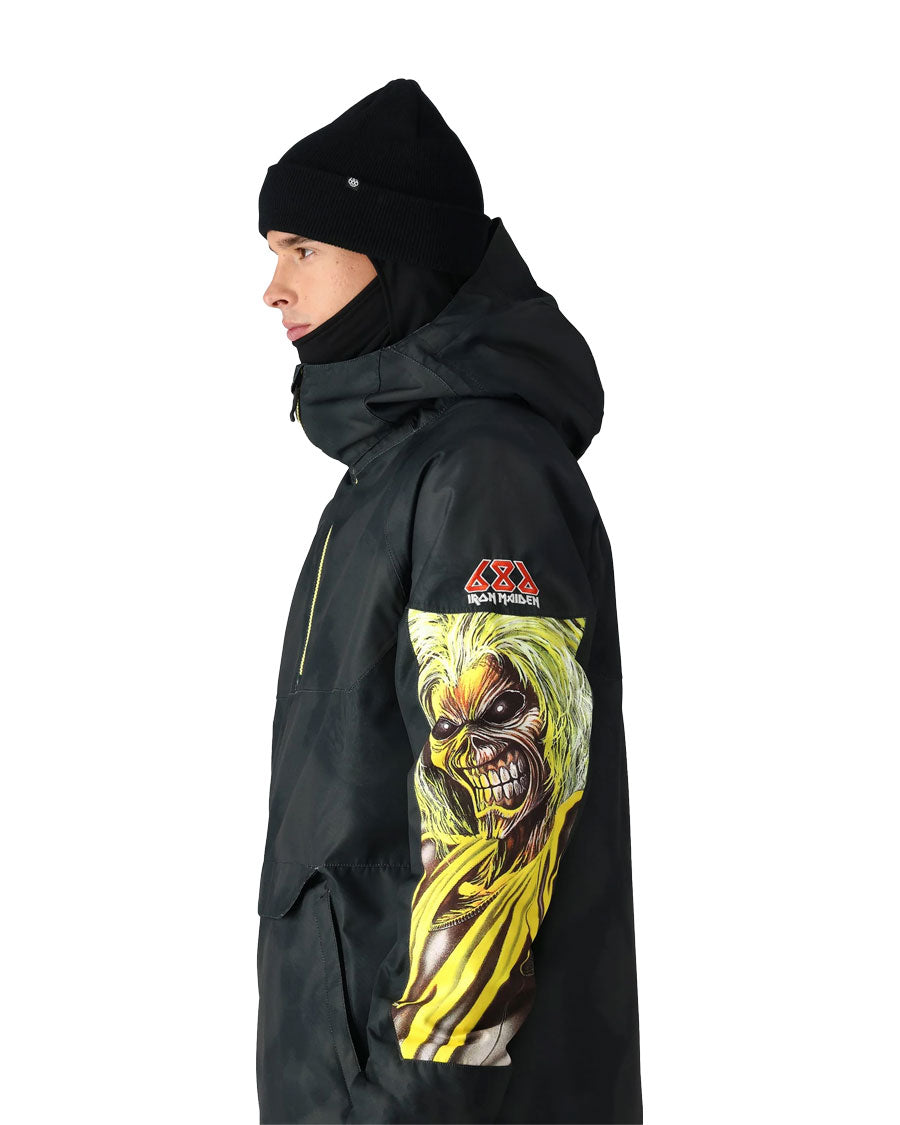 686 Men's Renewal Anorak Iron Maiden Eddies Black 2025