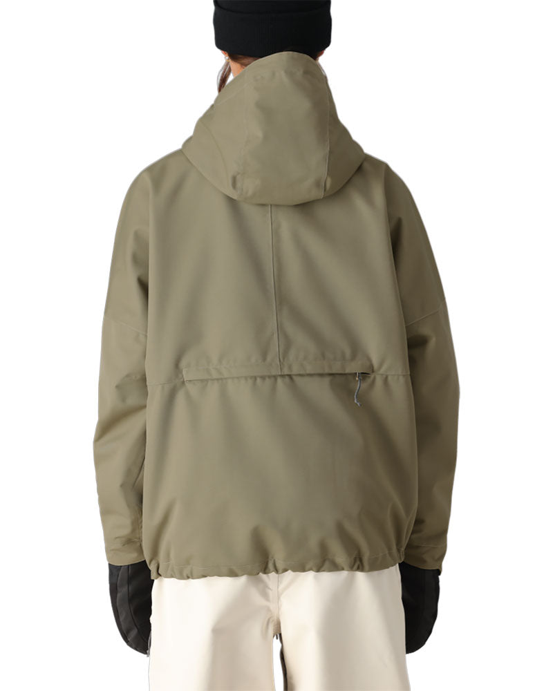 With direct input from the next generation of snowboarders, the Outline Anorak is designed in a progressive oversized outline meant specifically for females.