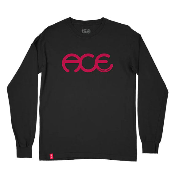 Ace Rings Long Sleeve T-Shirt - Black/Red