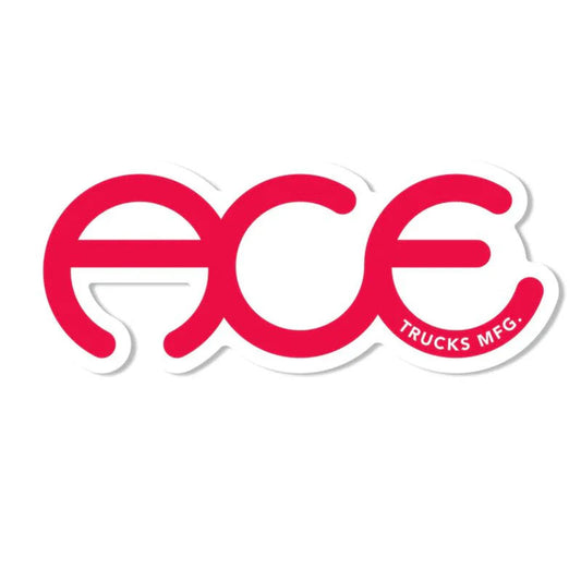 Ace Rings Logo Sticker 5" Red