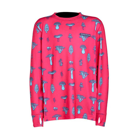 Airblaster Kids' Base Layer Top Magenta Mushroom 2025