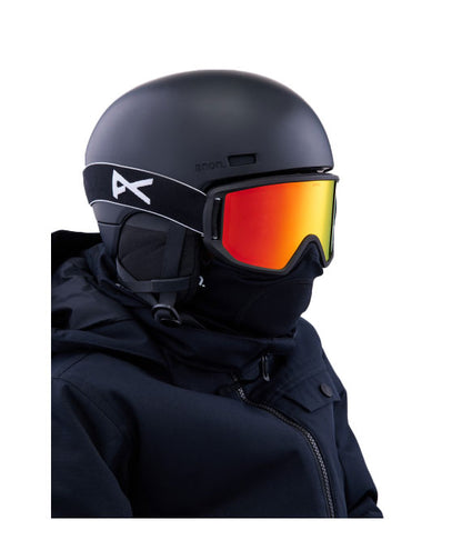 Anon Kids' Relapse Jr. Goggle + MFI® Face Mask Black/Red Solex 2024