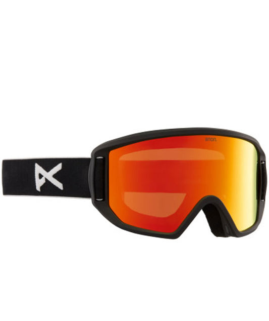 Anon Kids' Relapse Jr. Goggle + MFI® Face Mask Black/Red Solex 2024