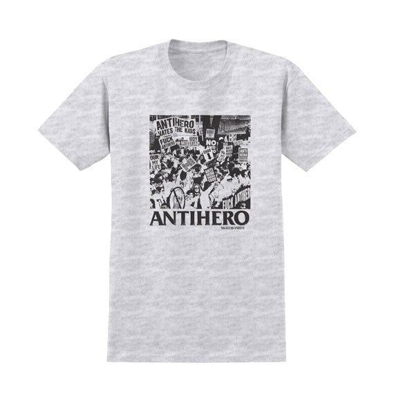 Anti-Hero Antihero Sucks T-Shirt - Heather Grey/Black Print