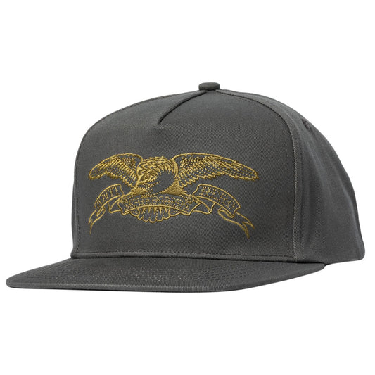 Anti-Hero Basic Eagle Snapback - Dark Charcoal/Tan