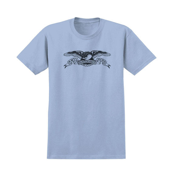 Anti-Hero Basic Eagle T-Shirt - Powder Blue/Black Print