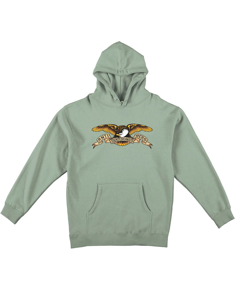 Anti-Hero Eagle Pullover Hooded Sweatshirt - Dusty Sage/Black