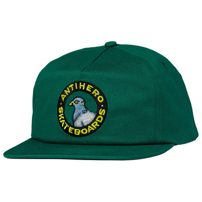 Anti-Hero Pigeon Round Snapback Cap - Dark Green