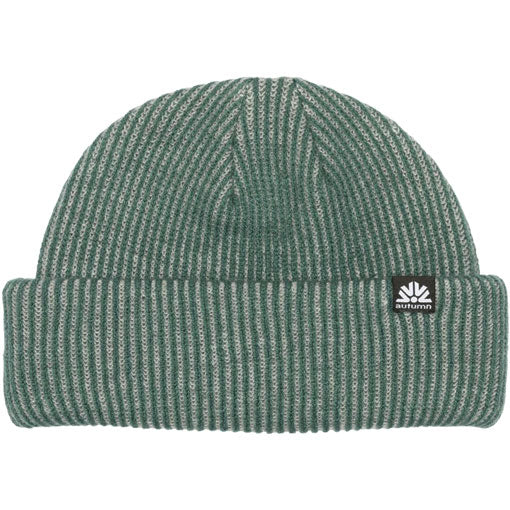 Autumn Cord Double Roll Beanie - Green 2024