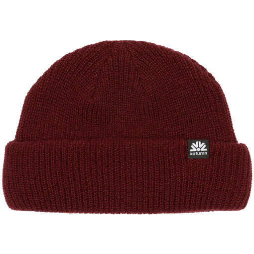 Autumn Double Roll Beanie - Burgundy 2024