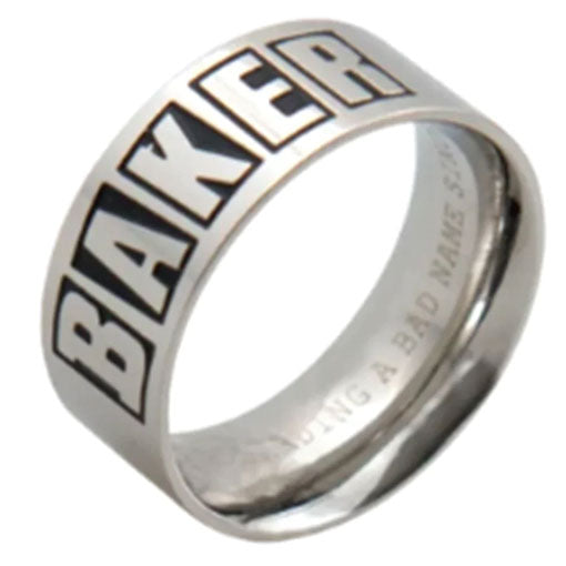 Baker Logo Silver Ring