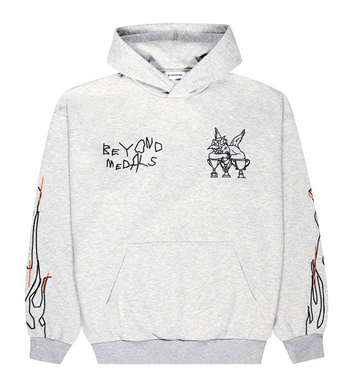 Beyond Medals Angel Hooded Sweatshirt Grey Melange 2024