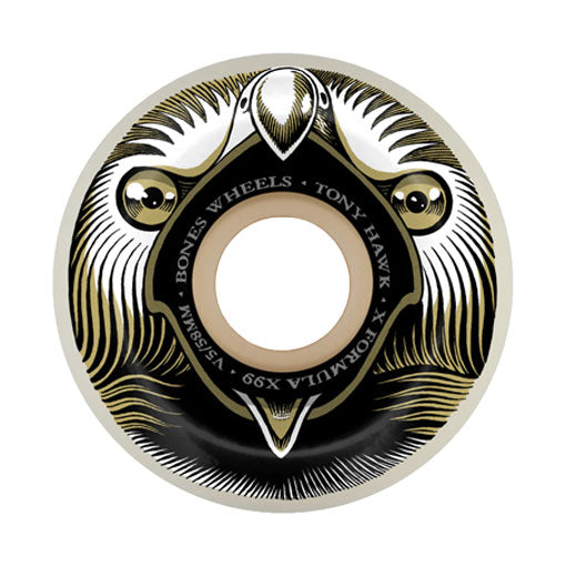 Bones X-Formula Hawk Beak & Destroy V5 Sidecut 99A Wheels 58mm