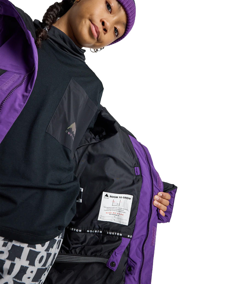 Burton Kids' Ascutney 2L Jacket Imperial Purple/True Black 2025