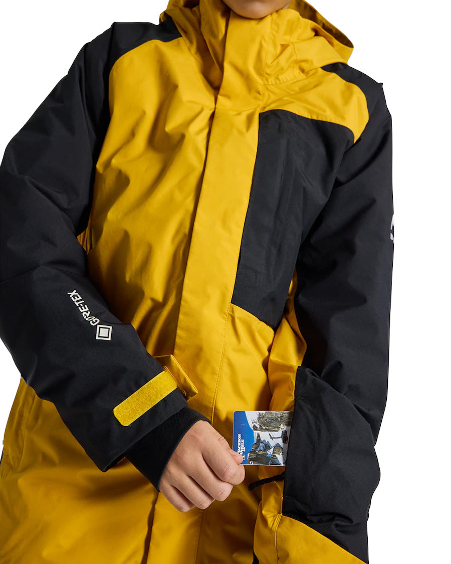 Burton Kids' Powline Gore-Tex Jacket Goldenrod/True Black 2025