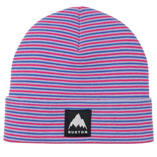 Burton Kids' Recycled Stripe Beanie Fuchsia Fusion/Amparo Blue/Supernova 2024