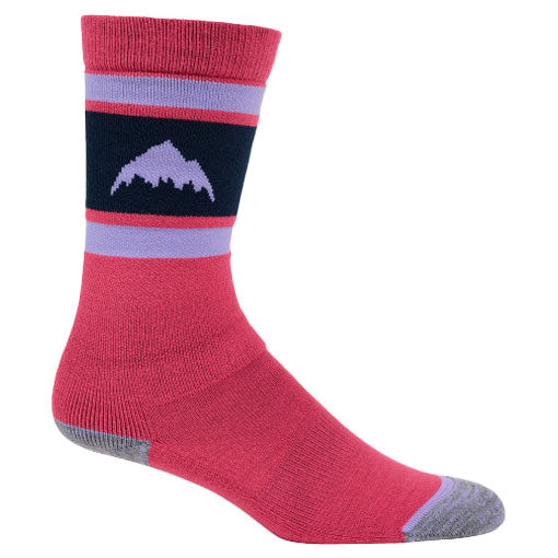 Burton Kids' Weekend Midweight Socks 2-Pack Fuchsia Fusion 2024