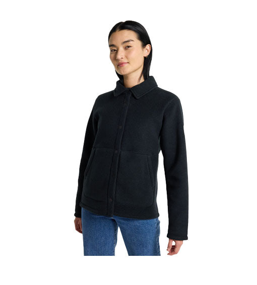 Burton Women's Cinder Fleece Snap Shirt True Black 2025