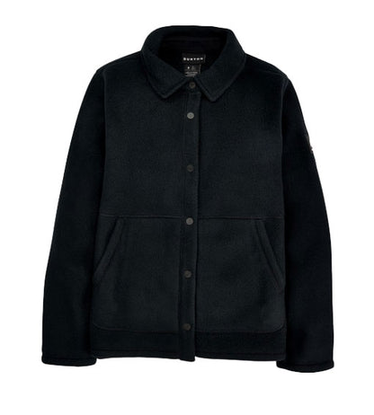 Burton Women's Cinder Fleece Snap Shirt True Black 2025
