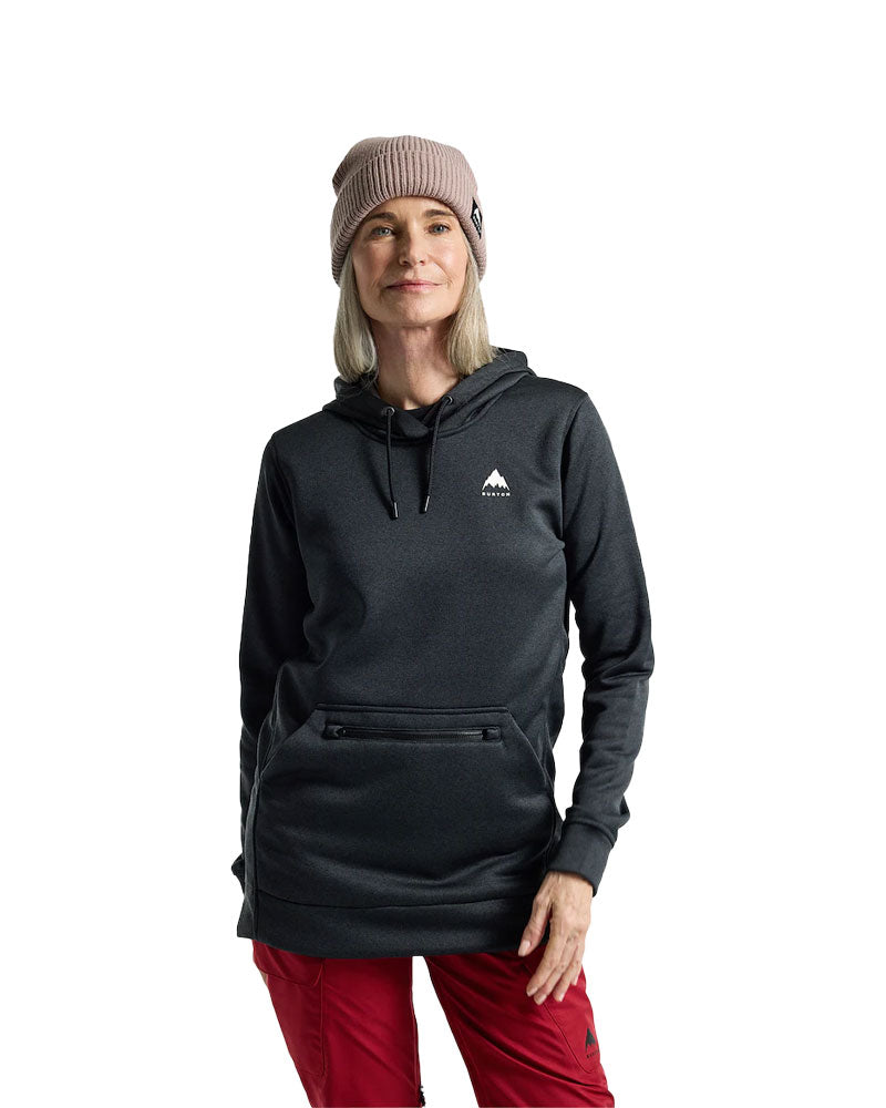 Burton Women s Oak Long Pullover Hoodie True Black Heather 2025 The Source Snowboard Skate