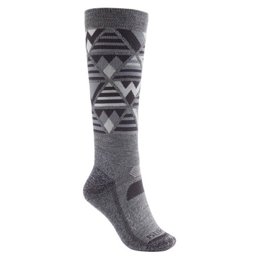 Burton Women's Performance Midweight Socks Gray Heather 2024