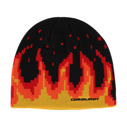 Corduroy Digi Flames Beanie Black 2025