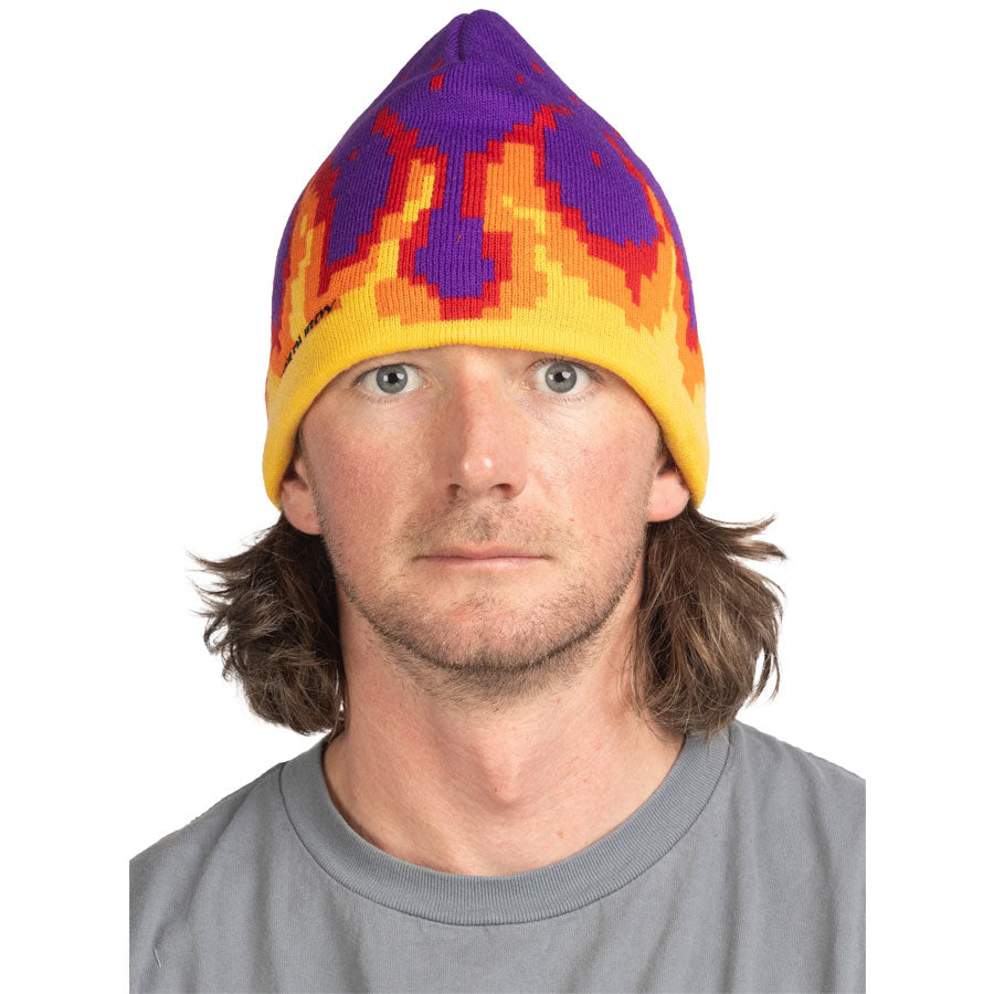 Corduroy Digi Flames Beanie Purple 2025