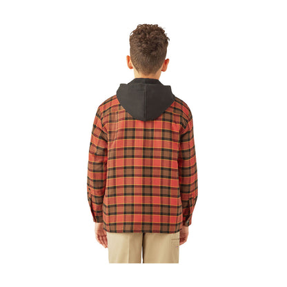 Dickies Kids' Flannel Shirt Jacket Red Ochre