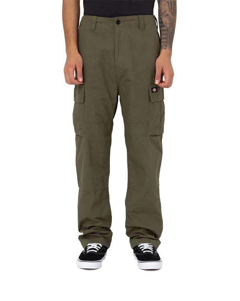 Dickies Relaxed Fit Double Knee Cargo Pant - Military Green