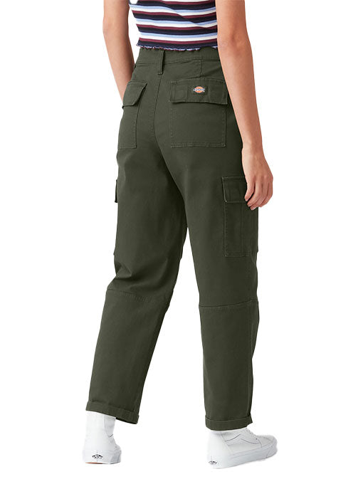 Dickies Women's Cropped Cargo Pant Olive Green