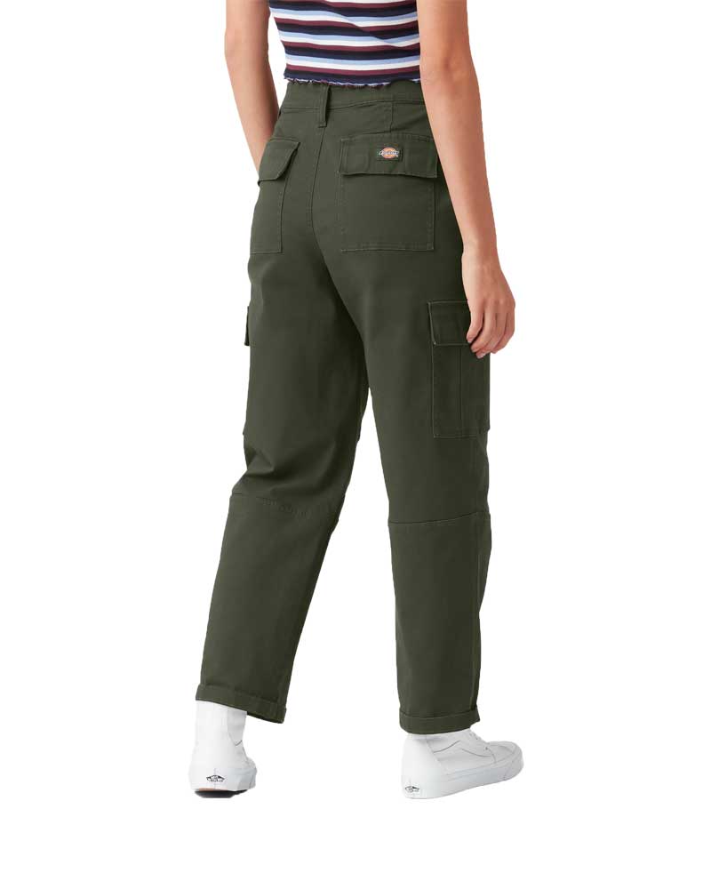 Dickies Women's Cropped Cargo Pant Olive Green