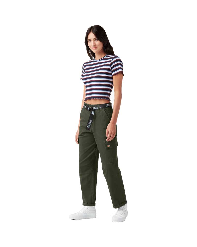 Dickies Women's Cropped Cargo Pant Olive Green