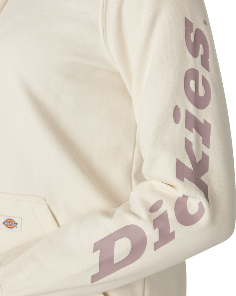 Dickies Women's Heavyweight Graphic Fleece Pullover Antique White