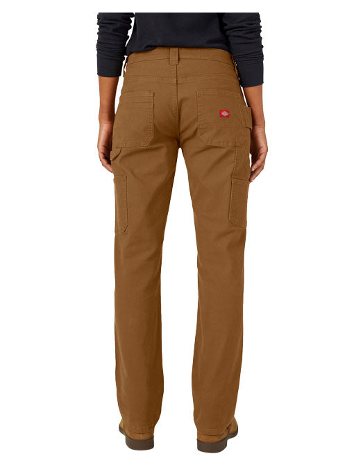 Dickies Women s High Waisted Carpenter Pant Brown Duck