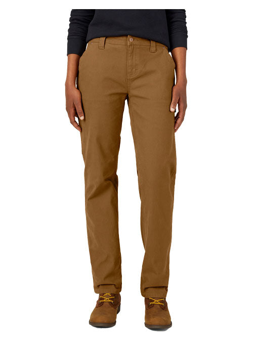 Dickies Women's High Waisted Carpenter Pant Brown Duck