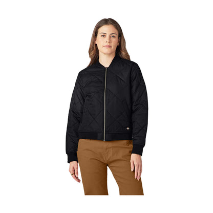 Dickies Women's Quilted Bomber Jacket Black