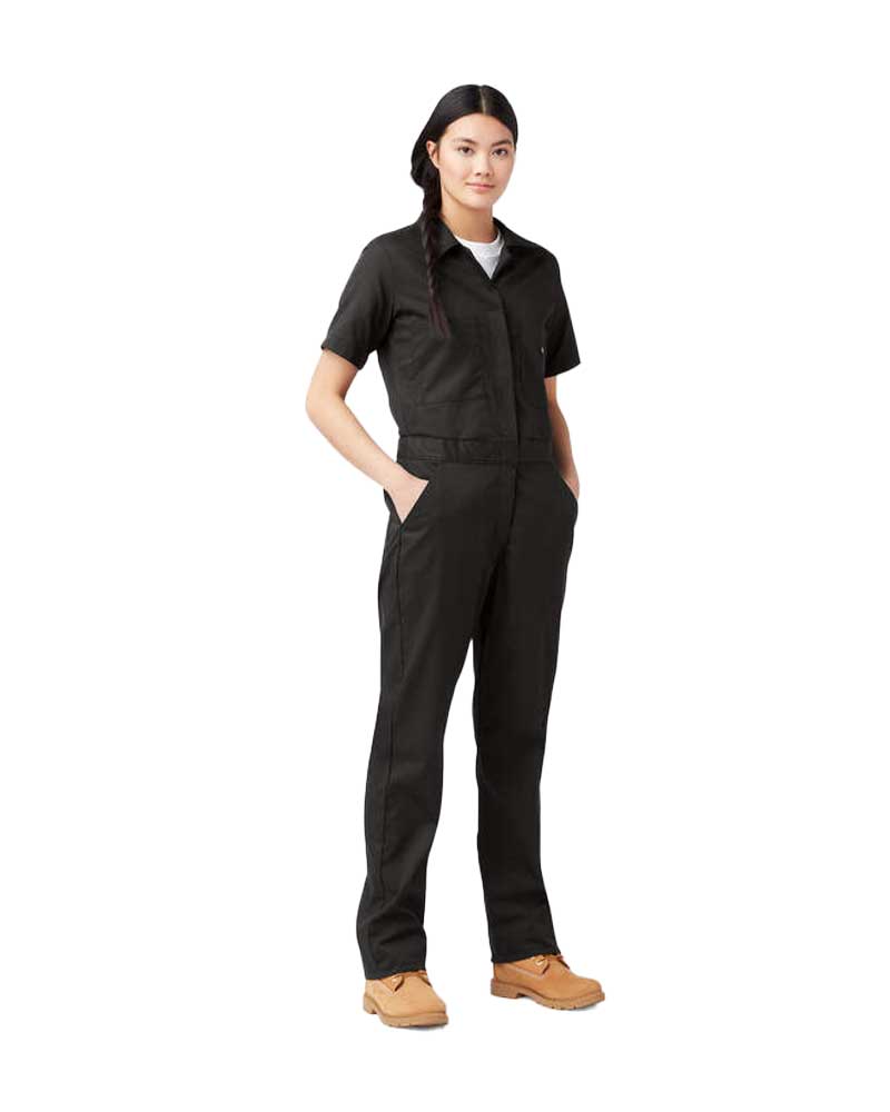 Dickies Women's Short Sleeve Flex Coverall Black