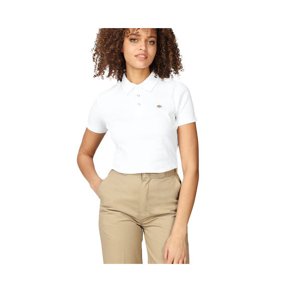 Dickies Women's Tallsee Polo T-Shirt White