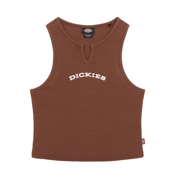 Dickies Women's V Neck Top Cappuccino